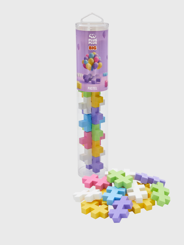 Plus Plus Tube (15pcs) BIG Pastel Mix