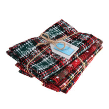 Load image into Gallery viewer, Fabric: Fat Quarters: Printed Christmas Tartan: Bundle of 4
