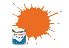 Humbrol Enamel - No 18 Orange - Gloss - Tinlet (14ml) - AA0196