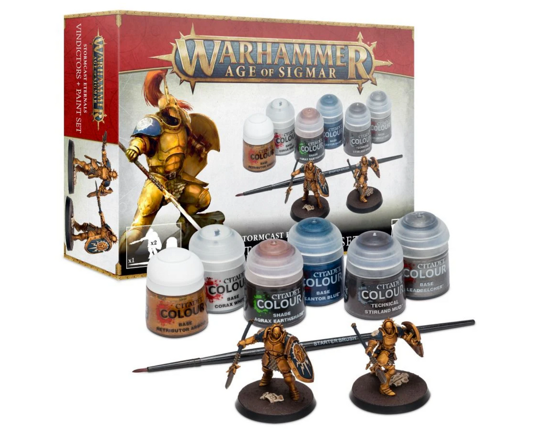 Warhammer Age Of Sigmar Stormcast Eternals Vindictors + Paints Set