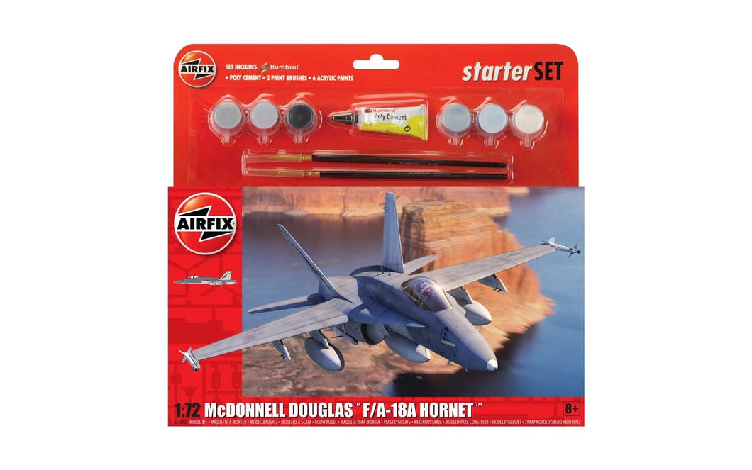 Airfix - 1:72 McDonnell Douglas F-18A Hornet - Large Starter Set