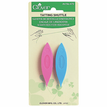 Load image into Gallery viewer, Clover Tatting Shuttle Pink/Blue
