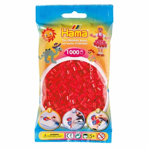 Hama Midi Beads - 207-05- Red