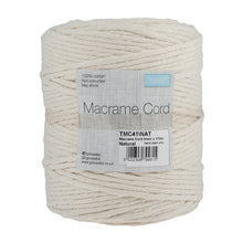 Load image into Gallery viewer, Macramé Cord: Cotton: 175m x 4mm: 1kg: Natural
