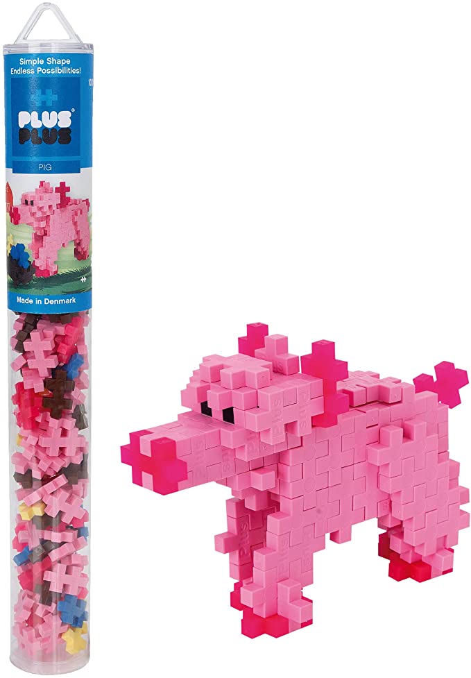 Plus Plus Tube (100pcs) Pig