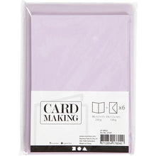 Load image into Gallery viewer, Lilac Cards and Envelopes, 6 Set/1  Pack, Card Size 10,5x15 cm, Envelope Size 11,5x16,5 cm
