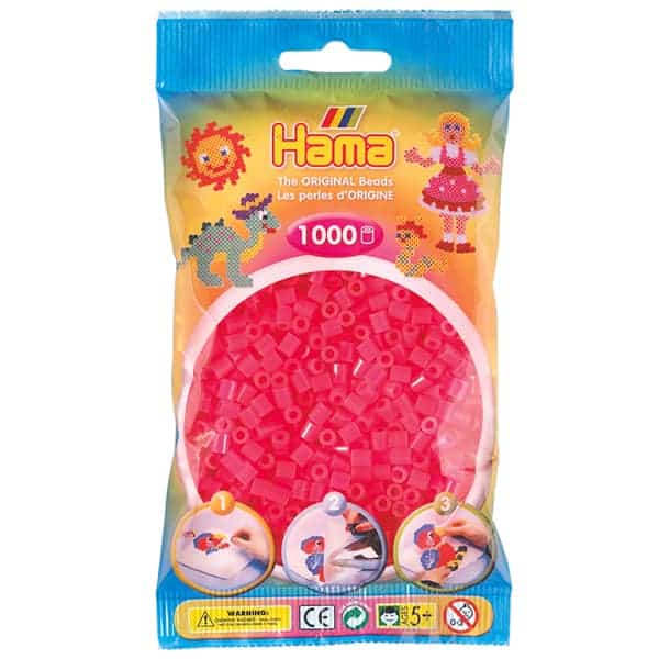 Hama Midi Beads - 207-32 - Neon Pink